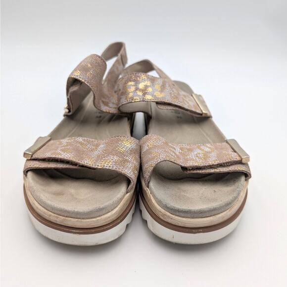 Mephisto Dominica Platform Sandal Women's Light Taupe Boa Size US7.5 EU38 - Picture 2 of 13